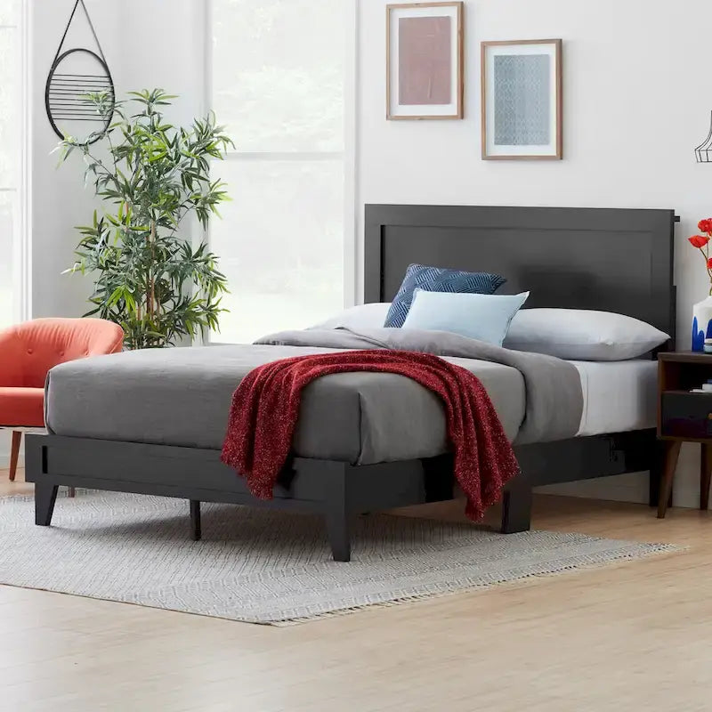 Lit plateforme classique en bois