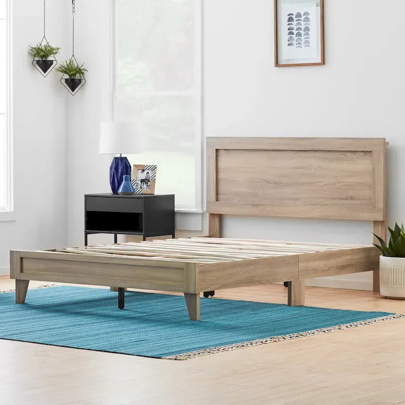 Lit plateforme classique en bois