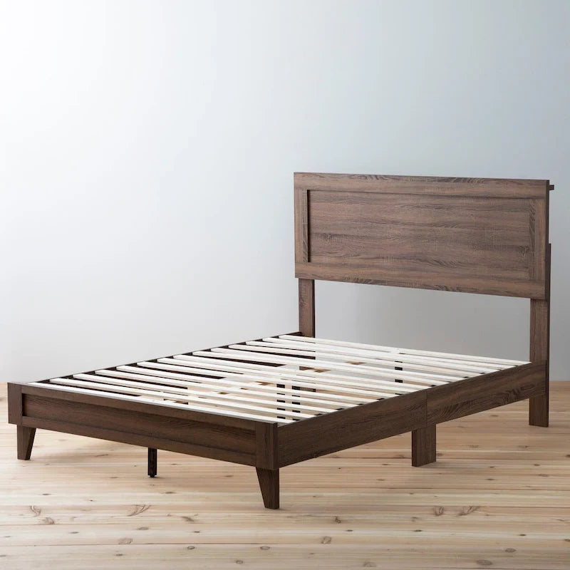 Lit plateforme classique en bois