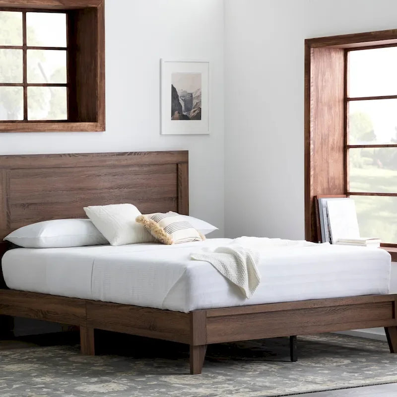 Lit plateforme classique en bois
