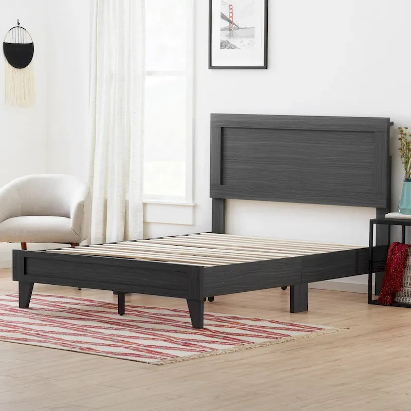 Lit plateforme classique en bois