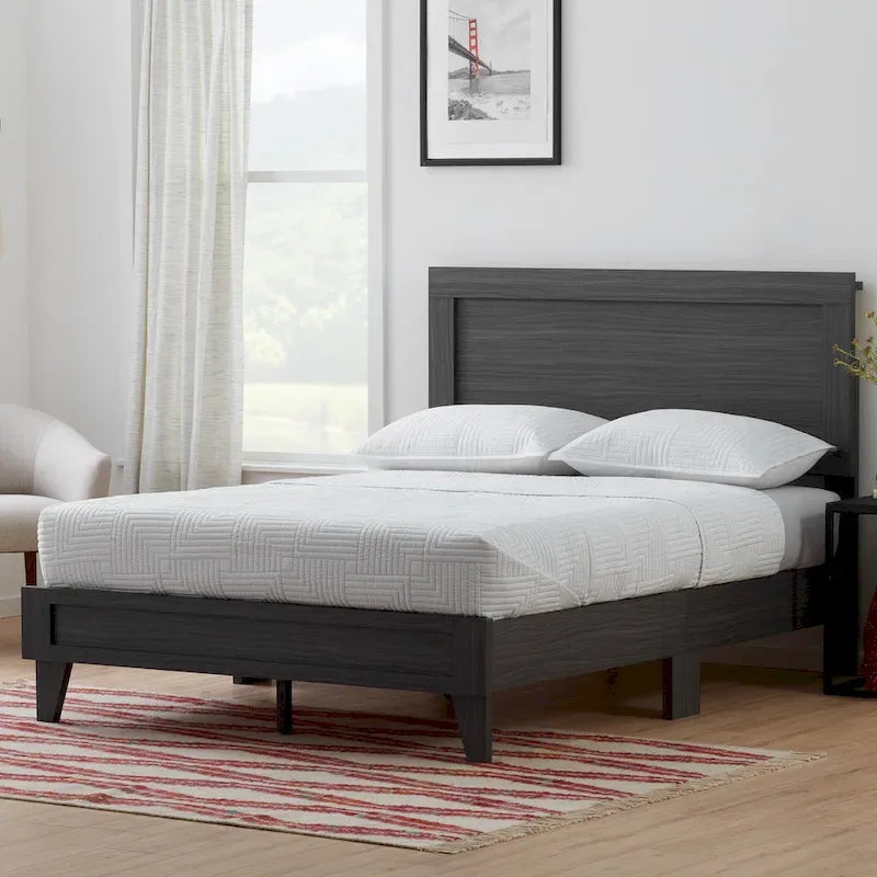 Lit plateforme classique en bois