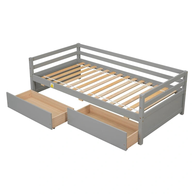 Lit de repos avec deux tiroirs de rangement
