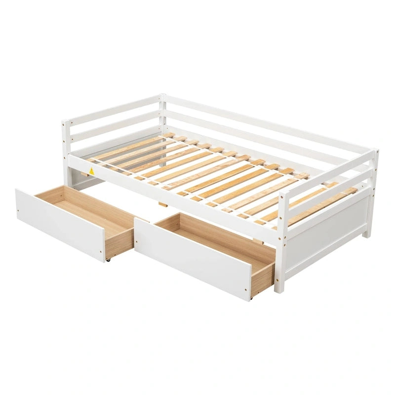 Lit de repos avec deux tiroirs de rangement