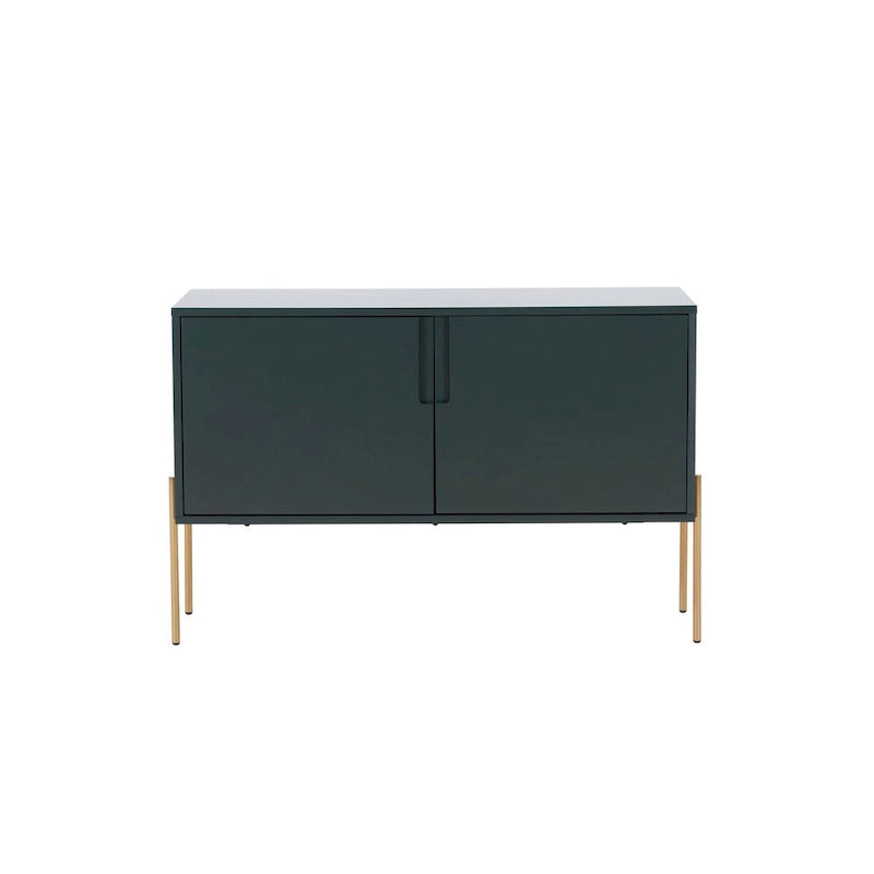 Console de buffet vert avec rangement, buffet pour salon et cuisine – 122,9 cm