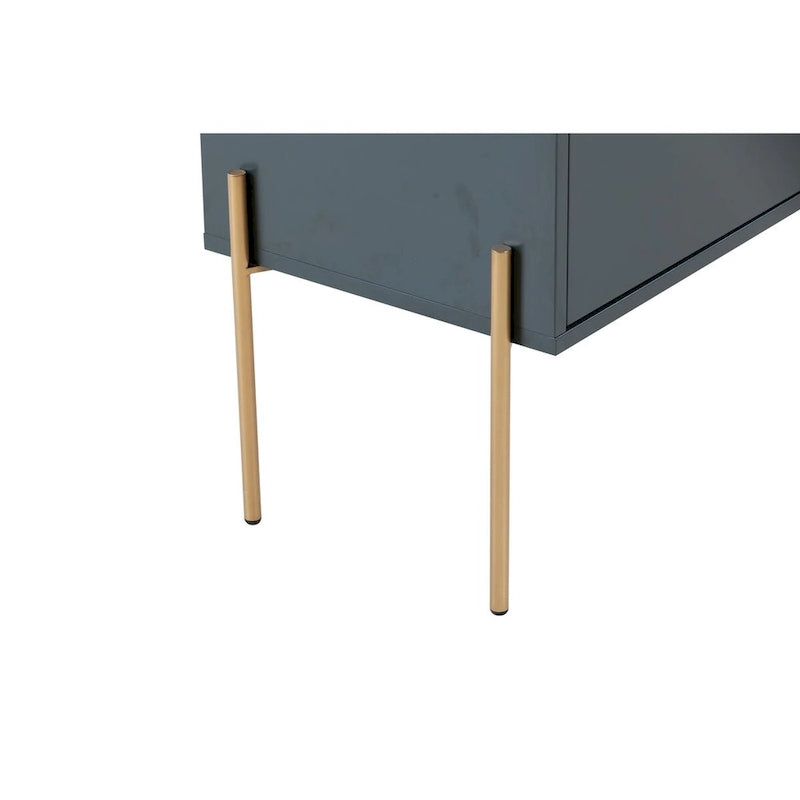 Console de buffet vert avec rangement, buffet pour salon et cuisine – 122,9 cm