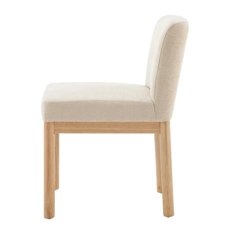 Chaises de salle à manger dossier bas/dossier haut (lot de 2)