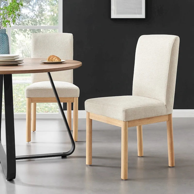 Chaises de salle à manger dossier bas/dossier haut (lot de 2)