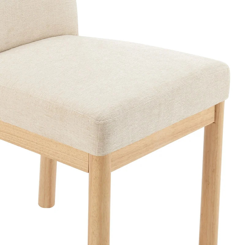 Chaises de salle à manger dossier bas/dossier haut (lot de 2)