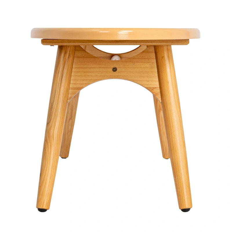 Table basse ovale planche de surf rayée, multicolore