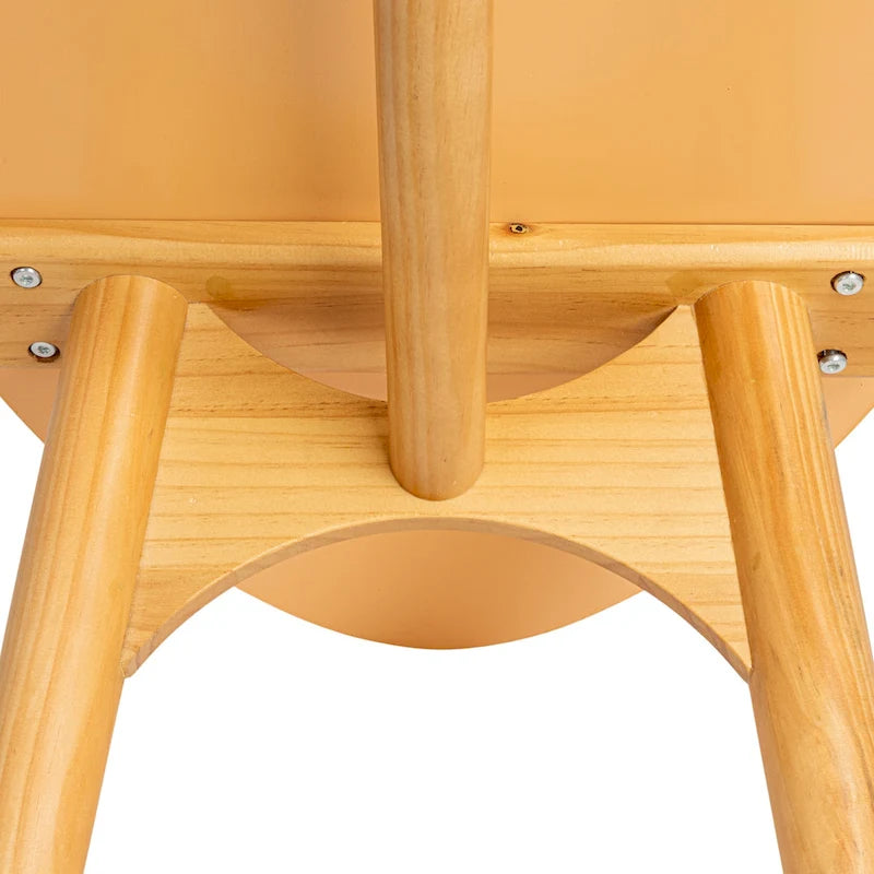 Table basse ovale planche de surf rayée, multicolore