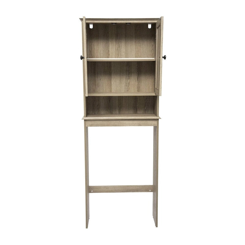 Meuble de rangement pour cabinet de toilette de ferme marron avec 2 étagères