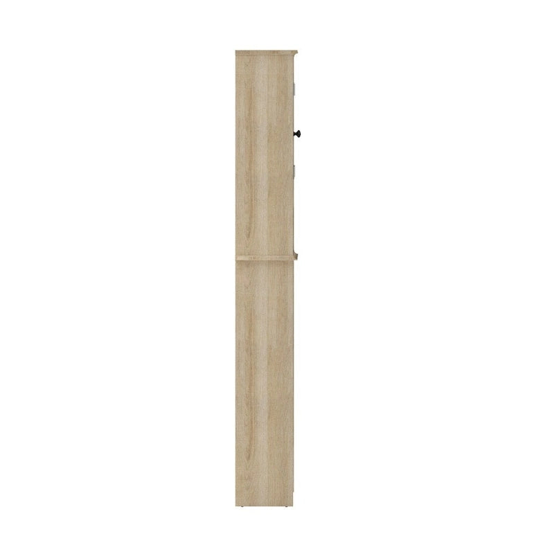 Meuble de rangement pour cabinet de toilette de ferme marron avec 2 étagères
