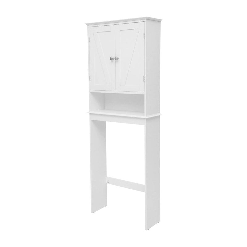 Meuble de rangement pour cabinet de toilette de ferme marron avec 2 étagères