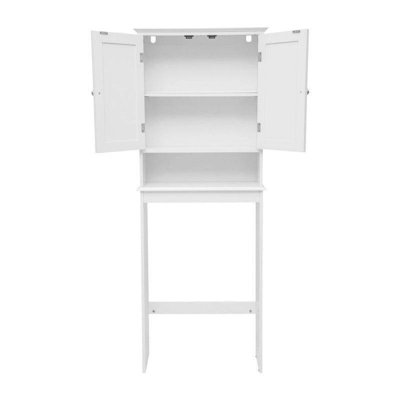 Meuble de rangement pour cabinet de toilette de ferme marron avec 2 étagères