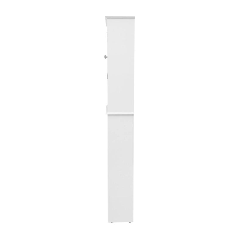 Meuble de rangement pour cabinet de toilette de ferme marron avec 2 étagères