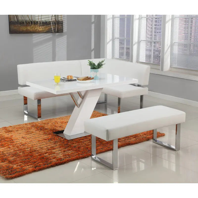 Banc de salle à manger blanc - Banc de salle à manger